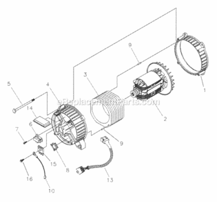 Alternator Diagram and Parts List for 1799-0  Briggs and Stratton Generator